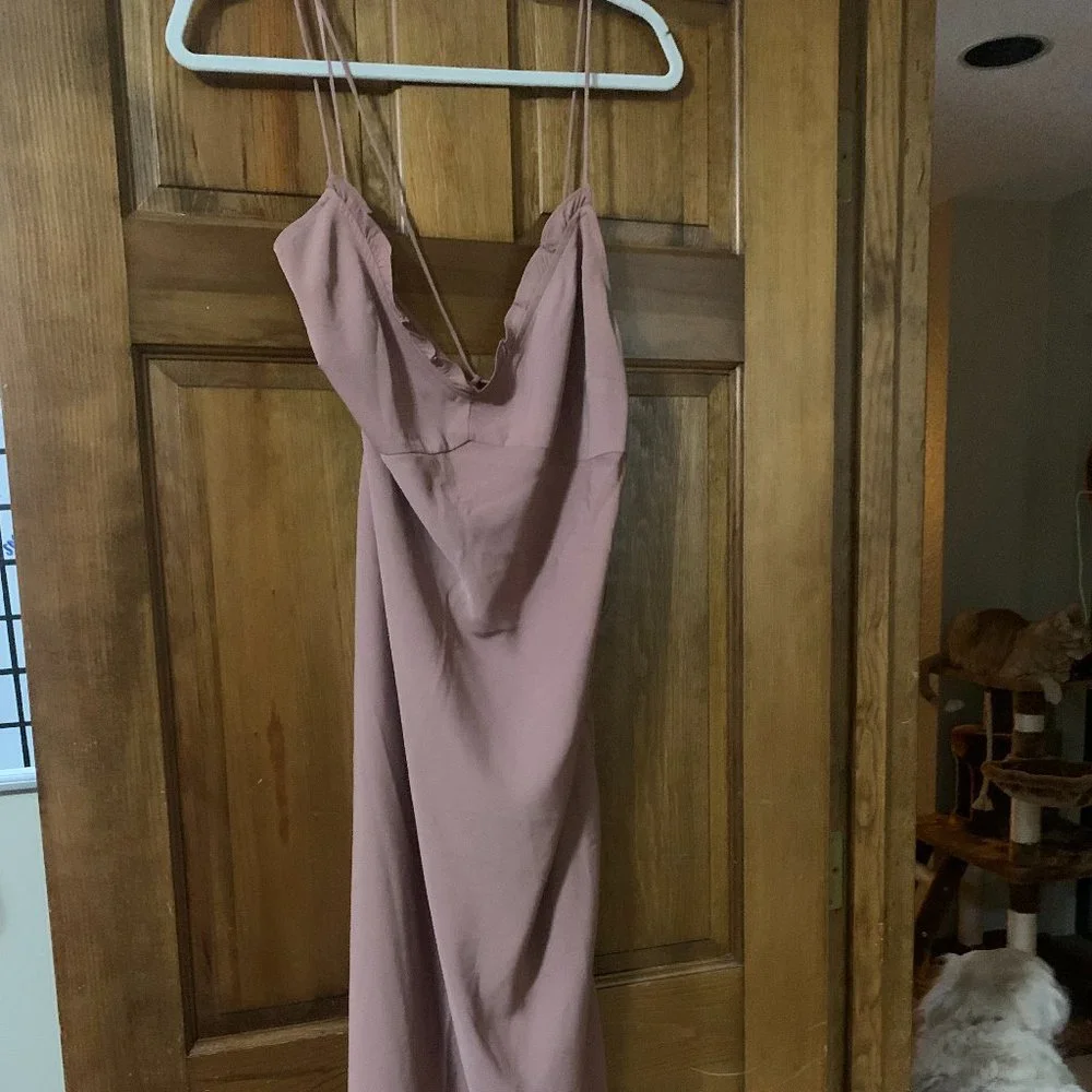 Blush Strappy Midi Dress - Abercrombie & Fitch - Picture 1 of 2